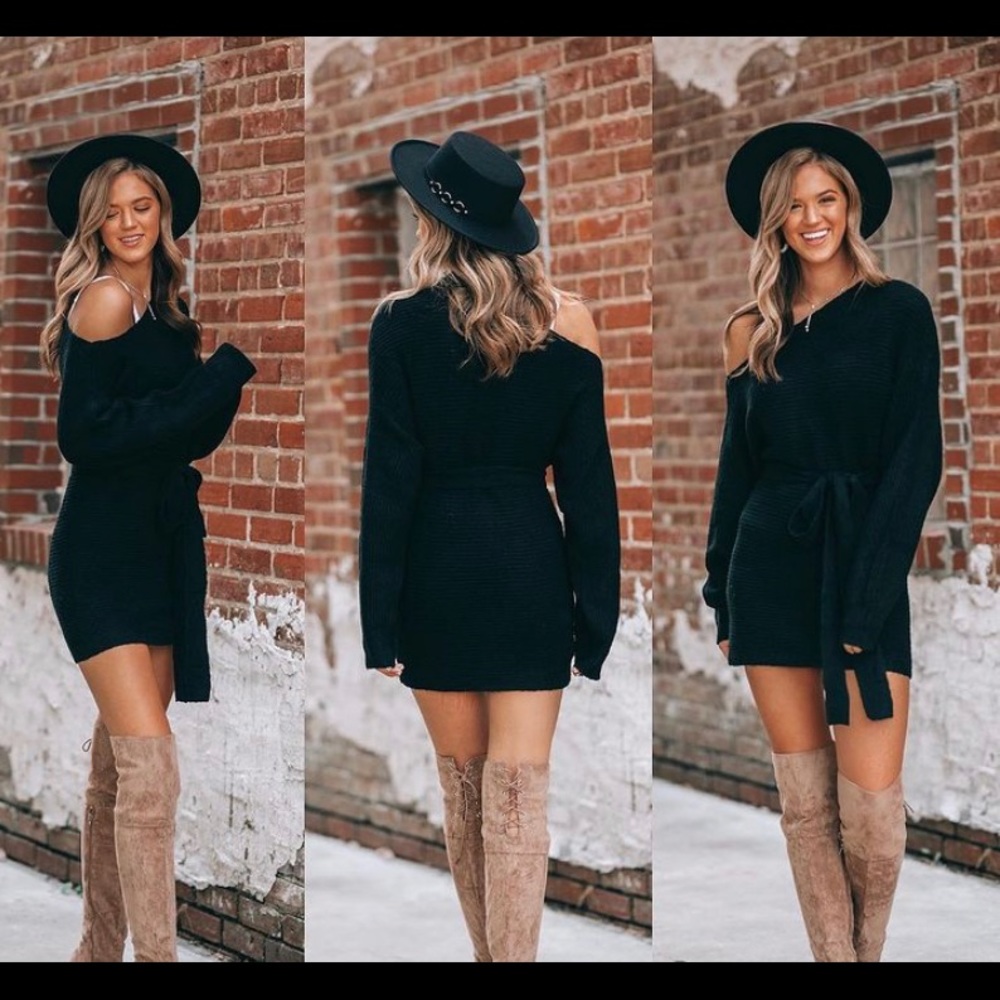 Southern Alternative Black Sweater Dress